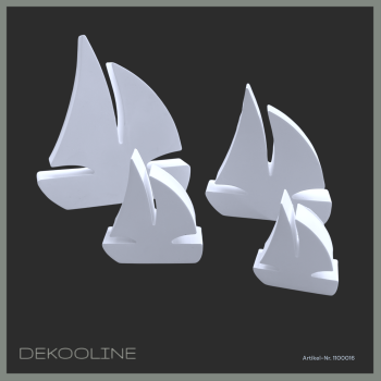 Segelschiffe Segelboote 4-er Set Deko aus Raysin Maritime Deko Boote - Artikel-Nr. 1100016